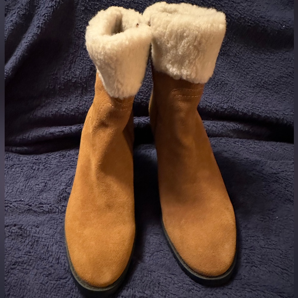 Cozy Tan Suede Ankle Boots